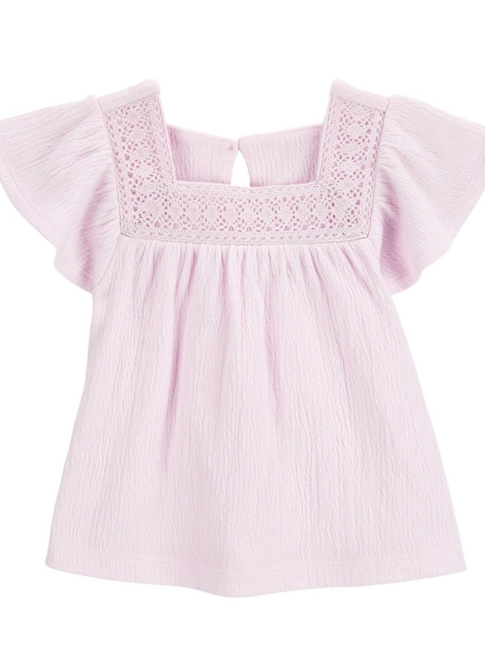 Toddler Crochet Crinkle Jersey Top and Denim Shorts Sz 2/3T